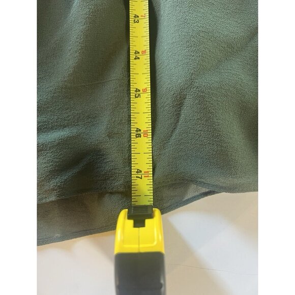 Vintage Y2K BCBGMaxAzria army green halter silk empire waist dress boho 10 beads - Picture 9 of 10